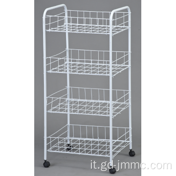 Carrello per carrelli metallici a 4 livelli